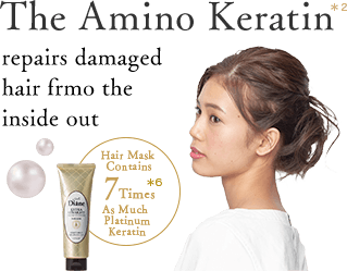The Amino Keratin*2 repairs damaged hair from the inside out