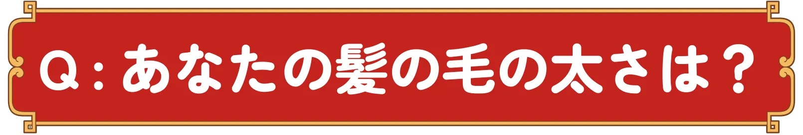 Q：あなたの髪の毛の太さは？